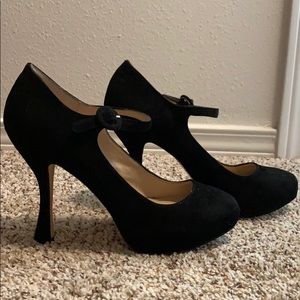 DV Black Suede Stilettos